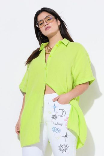 Plus size veliki brojevi Bluza kratkih rukava šireg kroja za punije