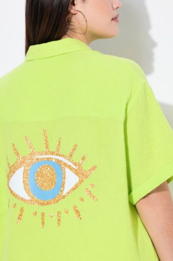 Plus size veliki brojevi Bluza kratkih rukava šireg kroja za punije