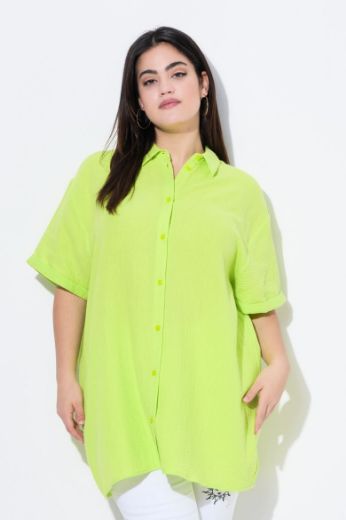 Plus size veliki brojevi Bluza kratkih rukava šireg kroja za punije