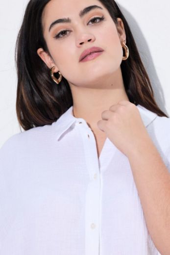Plus size veliki brojevi Bluza kratkih rukava šireg kroja za punije
