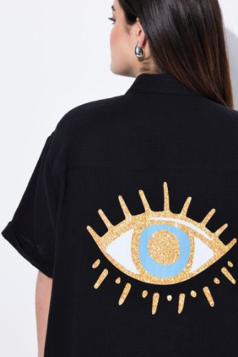 Plus size veliki brojevi Bluza kratkih rukava šireg kroja za punije