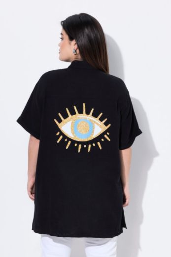 Plus size veliki brojevi Bluza kratkih rukava šireg kroja za punije