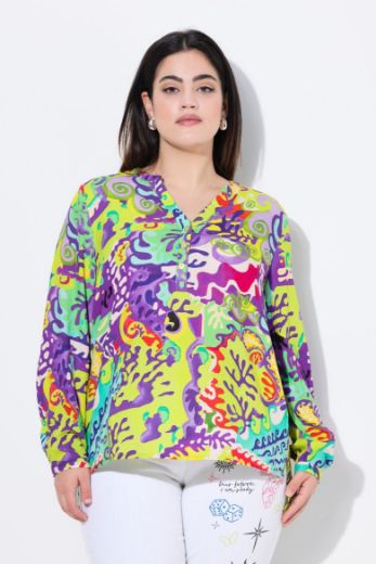 Plus size veliki brojevi Bluza dugih rukava A kroja za punije