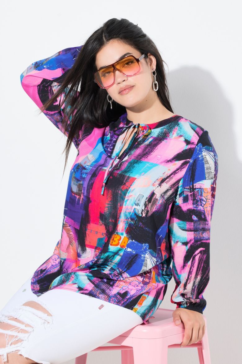 Plus size veliki brojevi Bluza dugih rukava A kroja za punije