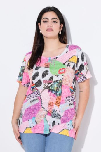 Plus size veliki brojevi Majica kratkih rukava okruglog ovratnika za punije