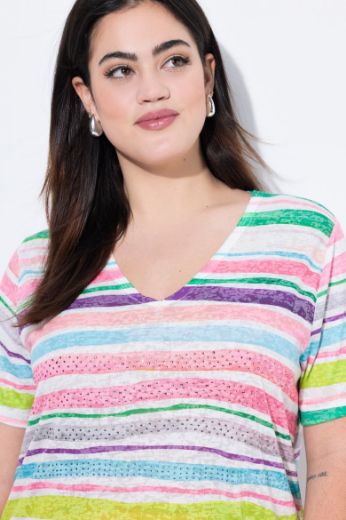 Plus size veliki brojevi Majica kratkih rukava A kroja za punije