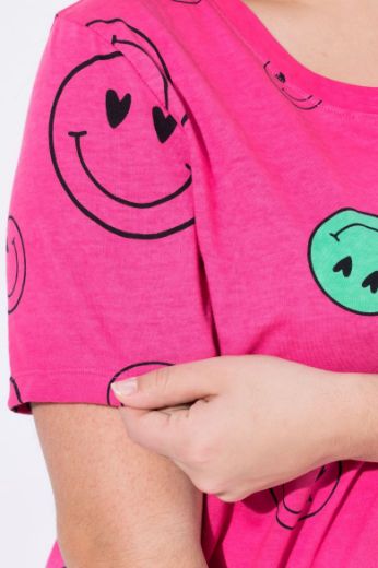 Plus size veliki brojevi Majica kratkih rukava okruglog ovratnika za punije