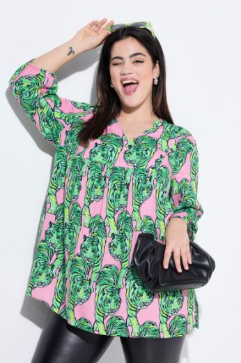 Plus size veliki brojevi Bluza 3/4 rukava A kroja za punije