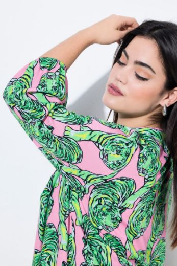 Plus size veliki brojevi Bluza 3/4 rukava A kroja za punije
