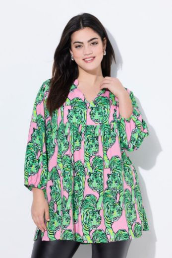 Plus size veliki brojevi Bluza 3/4 rukava A kroja za punije