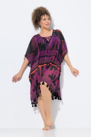 Plus size veliki brojevi Tunika šireg kroja s motivom palme za punije
