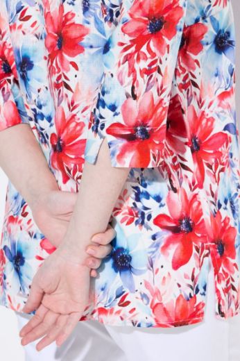 Plus size veliki brojevi Bluza 3/4 rukava od mješavine lana za punije