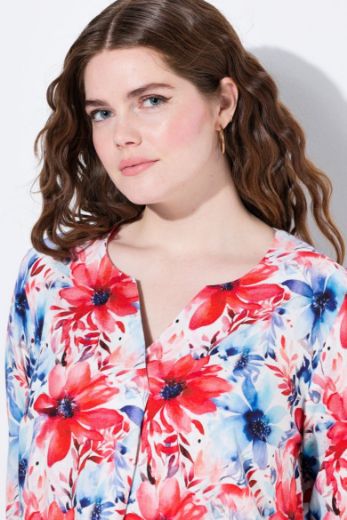Plus size veliki brojevi Bluza 3/4 rukava od mješavine lana za punije