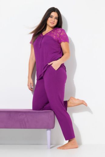 Plus size veliki brojevi Pidžama kratkih rukava i dugih nogavica za punije