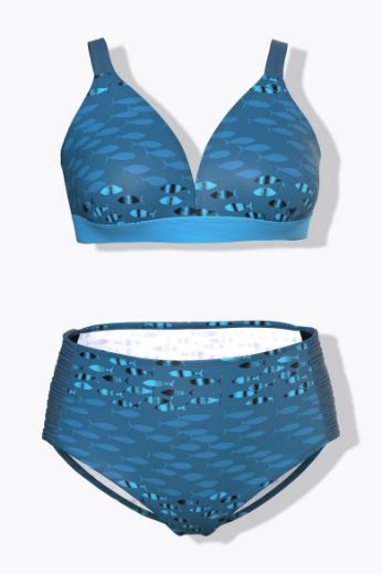Plus size veliki brojevi Kupaći kostim dvodjelni bikini za punije