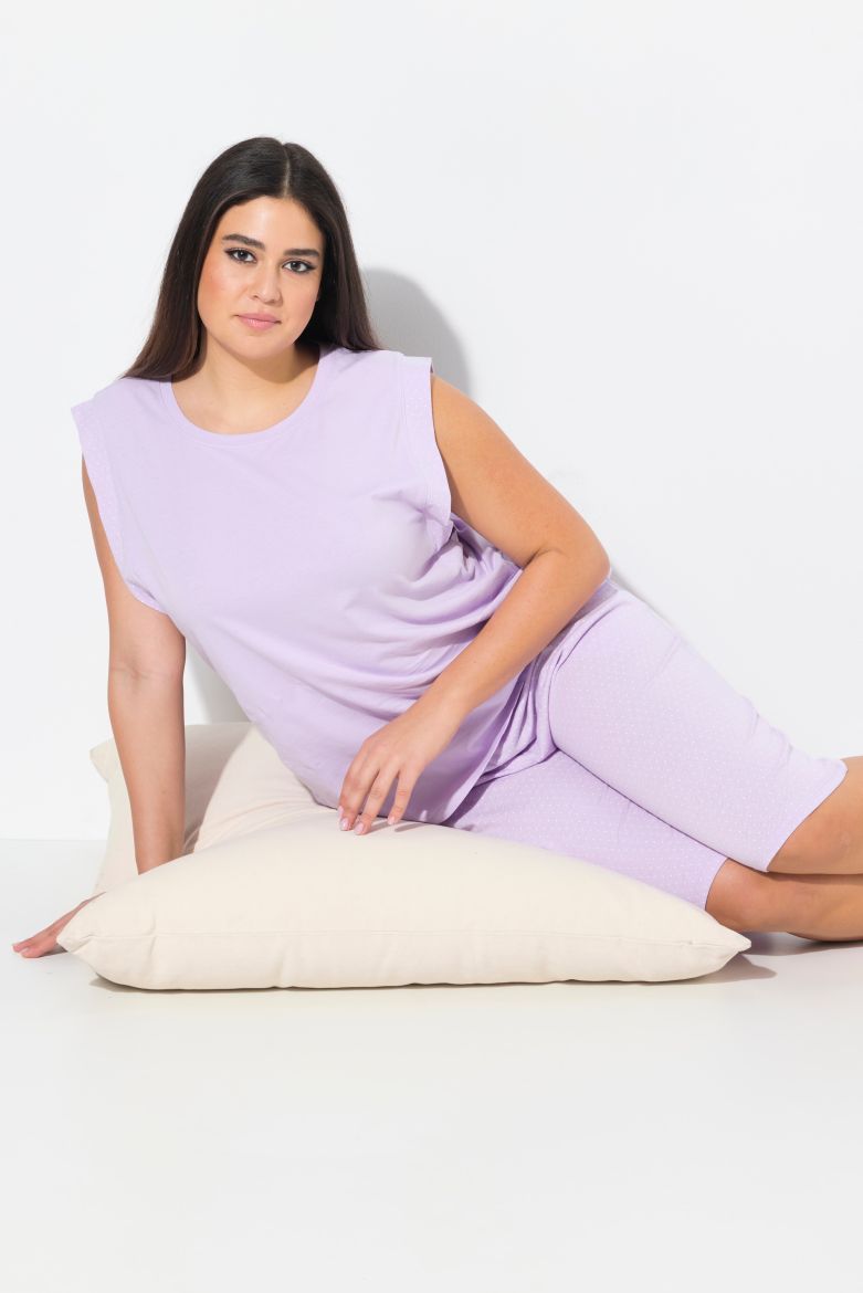 Plus size veliki brojevi Pidžama bez rukava i kratkih nogavica za punije