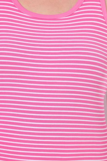 Plus size veliki brojevi Majica bez rukava na pruge za punije