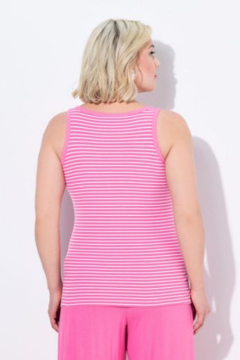 Plus size veliki brojevi Majica bez rukava na pruge za punije