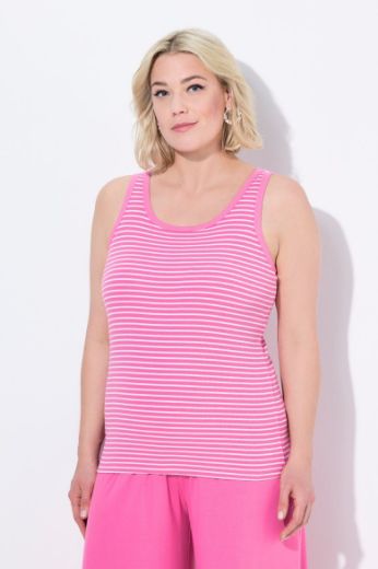 Plus size veliki brojevi Majica bez rukava na pruge za punije