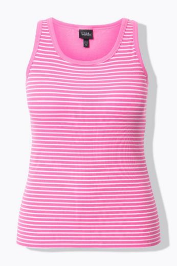 Plus size veliki brojevi Majica bez rukava na pruge za punije