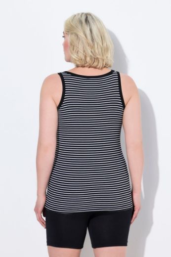 Plus size veliki brojevi Majica bez rukava na pruge za punije