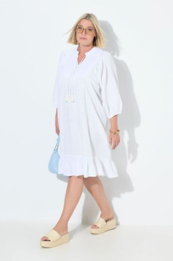 Plus size veliki brojevi Haljina 3/4 rukava od muslina za punije