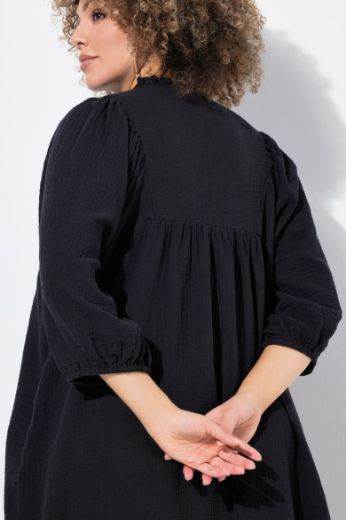 Plus size veliki brojevi Haljina 3/4 rukava od muslina za punije