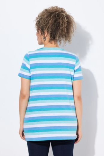Plus size veliki brojevi Majica kratkih rukava V ovratnika za punije