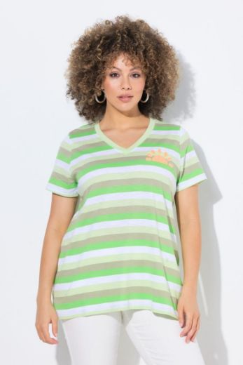 Plus size veliki brojevi Majica kratkih rukava V ovratnika za punije