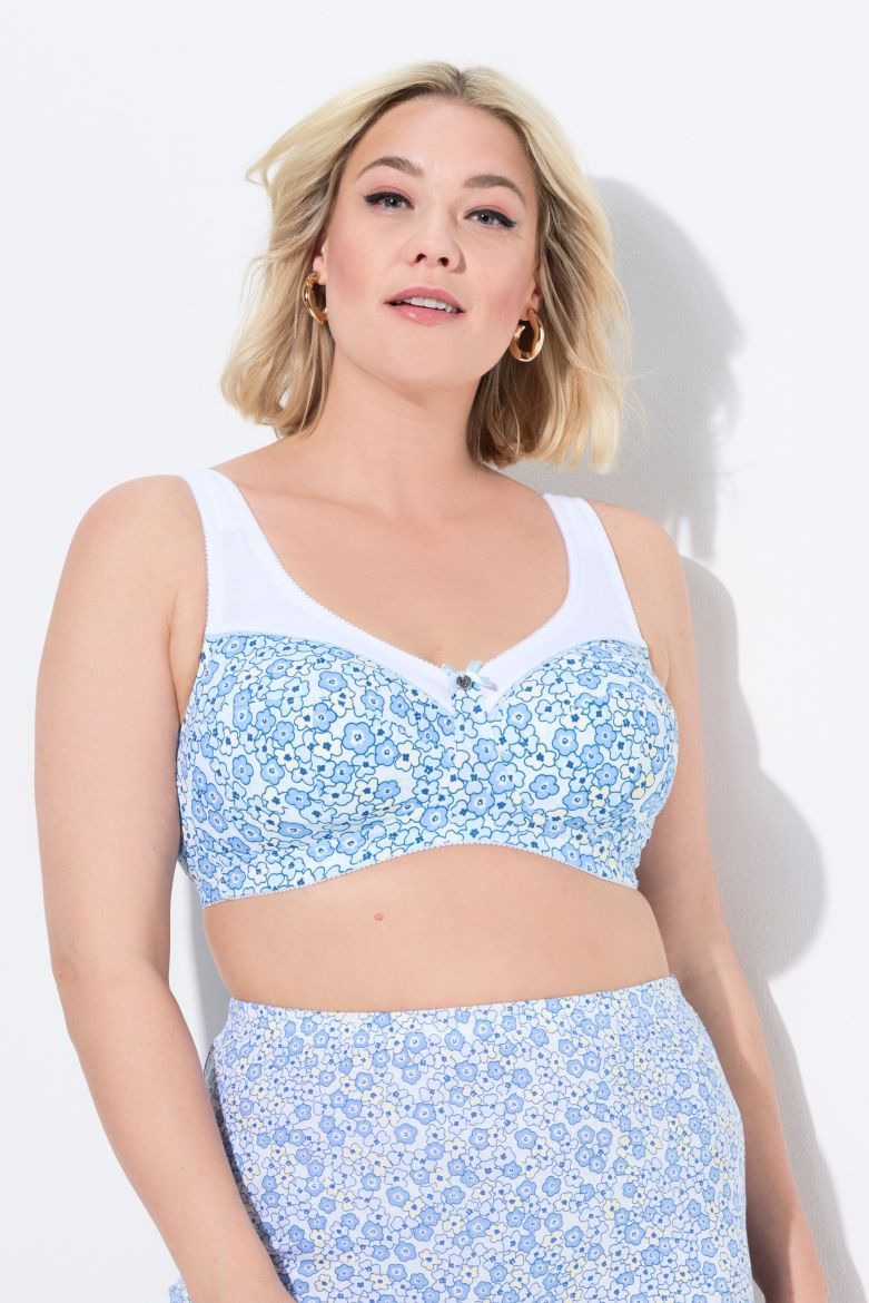Plus size veliki brojevi Grudnjak bez žica cvjetnog uzorka za punije