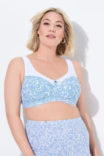 Plus size veliki brojevi Grudnjak bez žica cvjetnog uzorka za punije