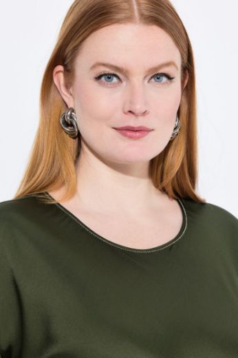 Plus size veliki brojevi Bluza kratkih rukava okruglog ovratnika za punije