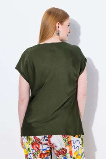 Plus size veliki brojevi Bluza kratkih rukava okruglog ovratnika za punije