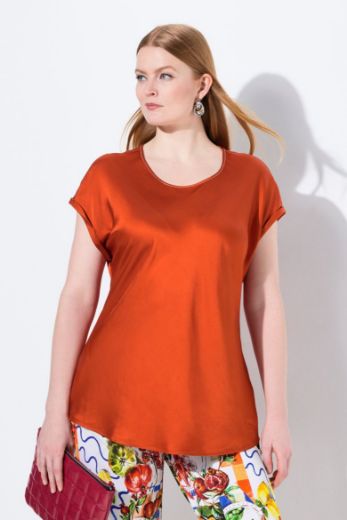 Plus size veliki brojevi Bluza kratkih rukava okruglog ovratnika za punije