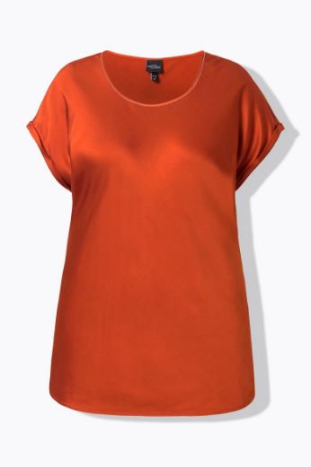 Plus size veliki brojevi Bluza kratkih rukava okruglog ovratnika za punije