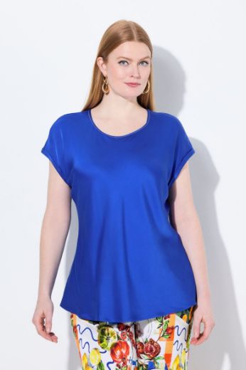 Plus size veliki brojevi Bluza kratkih rukava okruglog ovratnika za punije
