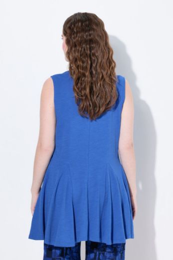 Plus size veliki brojevi Bluza bez rukava dužeg A kroja za punije