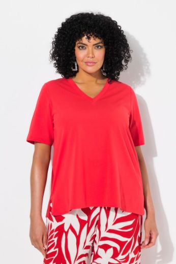 Plus size veliki brojevi Majica kratkih rukava V ovratnika za punije