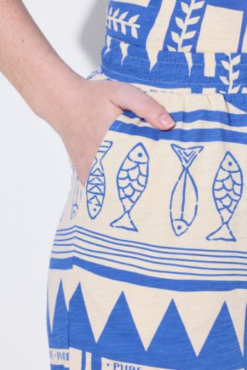 Plus size veliki brojevi Hlače kratkih nogavica elastičnog struka za punije