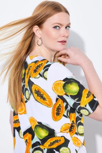 Plus size veliki brojevi Majica kratkih rukava V ovratnika za punije