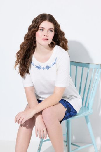 Plus size veliki brojevi Majica kratkih rukava okruglog ovratnika za punije