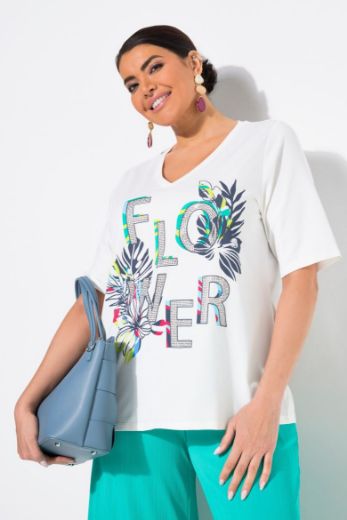 Plus size veliki brojevi Majica kratkih rukava V ovratnika za punije