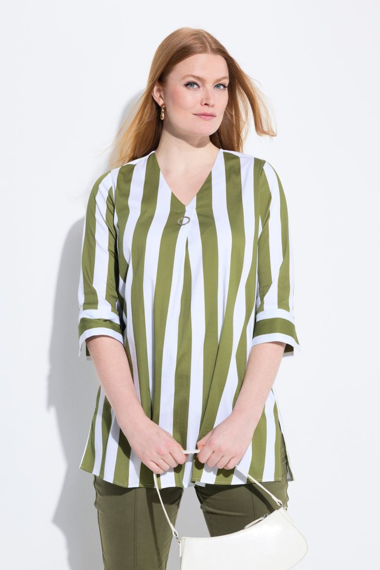 Plus size veliki brojevi Bluza 3/4 rukava A kroja za punije
