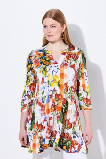 Plus size veliki brojevi Tunika 3/4 rukava A kroja za punije