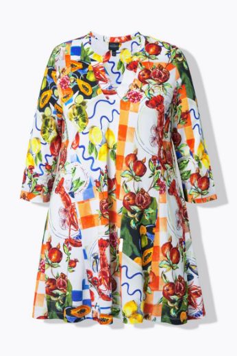 Plus size veliki brojevi Tunika 3/4 rukava A kroja za punije