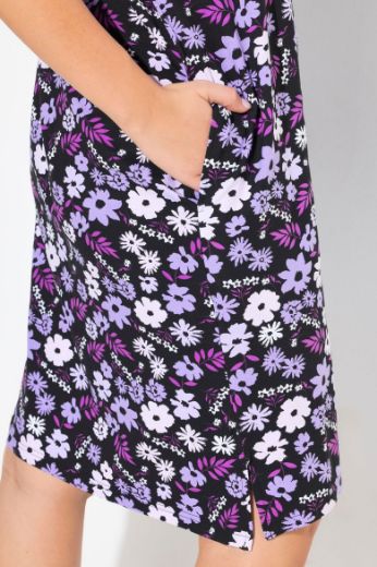 Plus size veliki brojevi Haljina midi kratkih rukava V ovratnika za punije