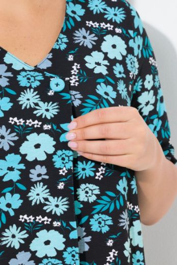 Plus size veliki brojevi Haljina midi kratkih rukava V ovratnika za punije