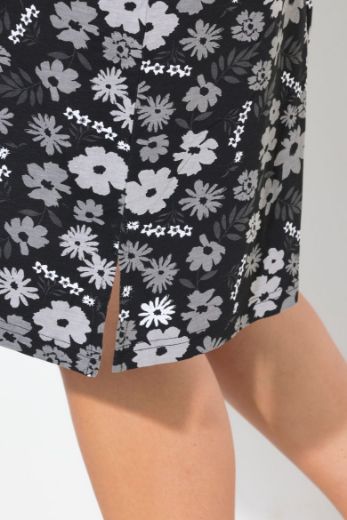Plus size veliki brojevi Haljina midi kratkih rukava V ovratnika za punije