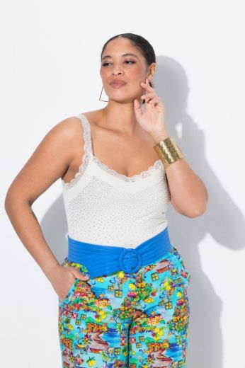 Plus size veliki brojevi Top s čipkastim detaljima za punije