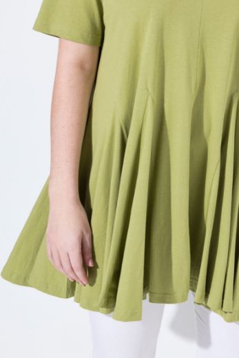 Plus size veliki brojevi Tunika kratkih rukava A kroja za punije